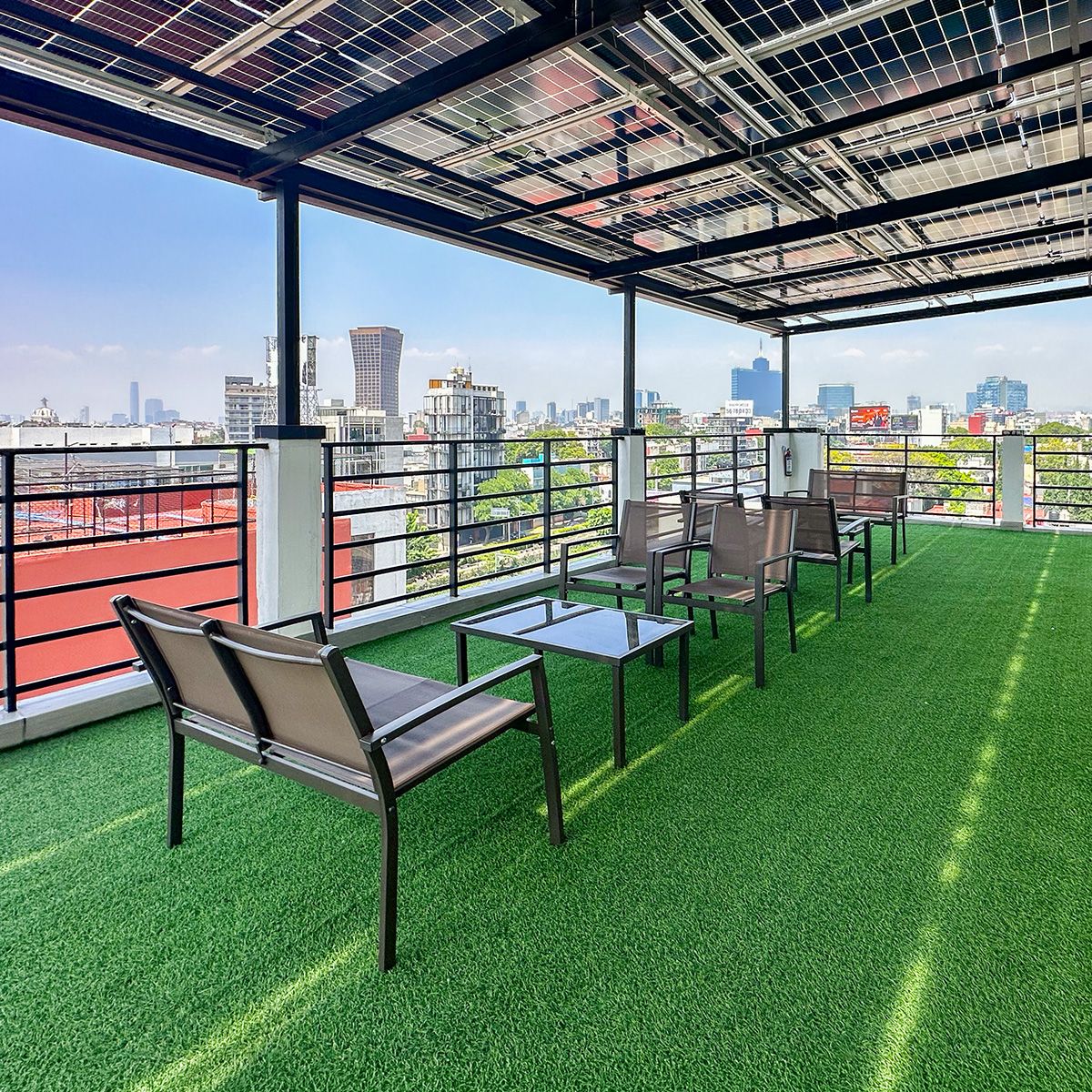 Roof garden con vista a toda la ciudad